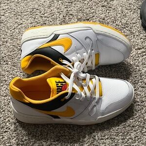 New Without Box Nike Men's White, Yellow, and Black Sneakers